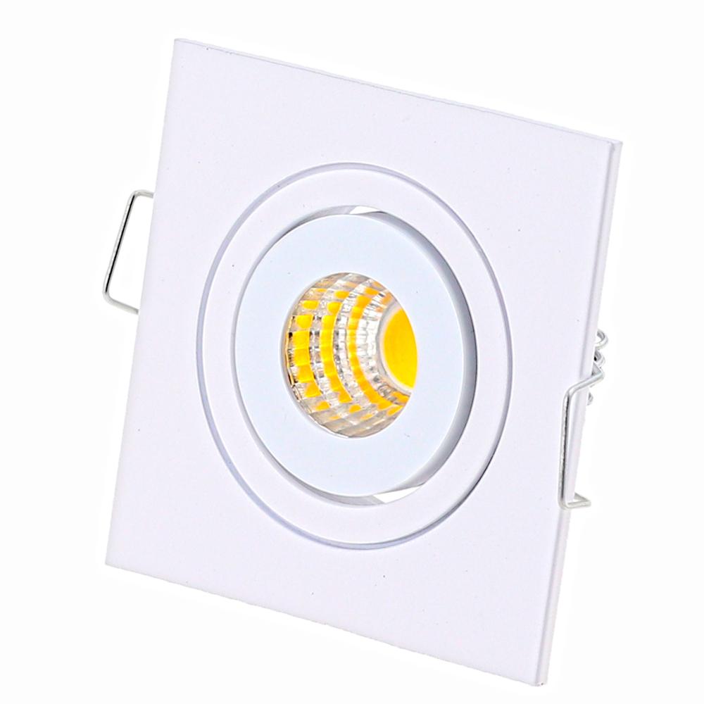 Square Dimmable Embedded LED waterproof IP65 10pcs/lot cob ceiling 3W Bathroom Kitchen Hotel shower room LED downlight Cob Lamp