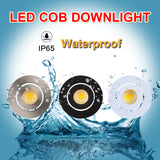 Square Dimmable Embedded LED waterproof IP65 10pcs/lot cob ceiling 3W Bathroom Kitchen Hotel shower room LED downlight Cob Lamp
