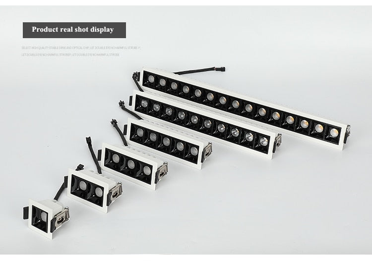 Dimmable LED Downlight Spot Light Indoor Recessed Lighting Linear bar Laser Blade Ceiling Line Lamp 2W/4W/6W/10W/20W/30W