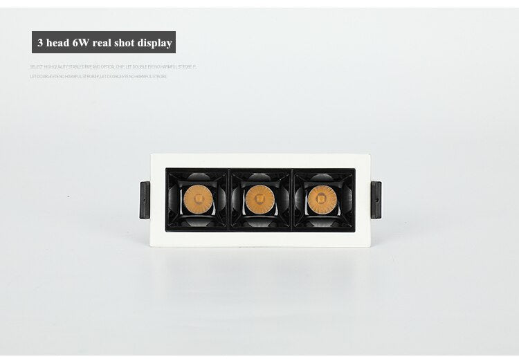 Dimmable LED Downlight Spot Light Indoor Recessed Lighting Linear bar Laser Blade Ceiling Line Lamp 2W/4W/6W/10W/20W/30W