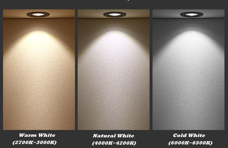 Dimmable Recessed LED Downlights 7W/9W/12W COB LED Ceiling Spot Lights 85-265V LED Ceiling Lamps Warm Cold White Indoor Lighting