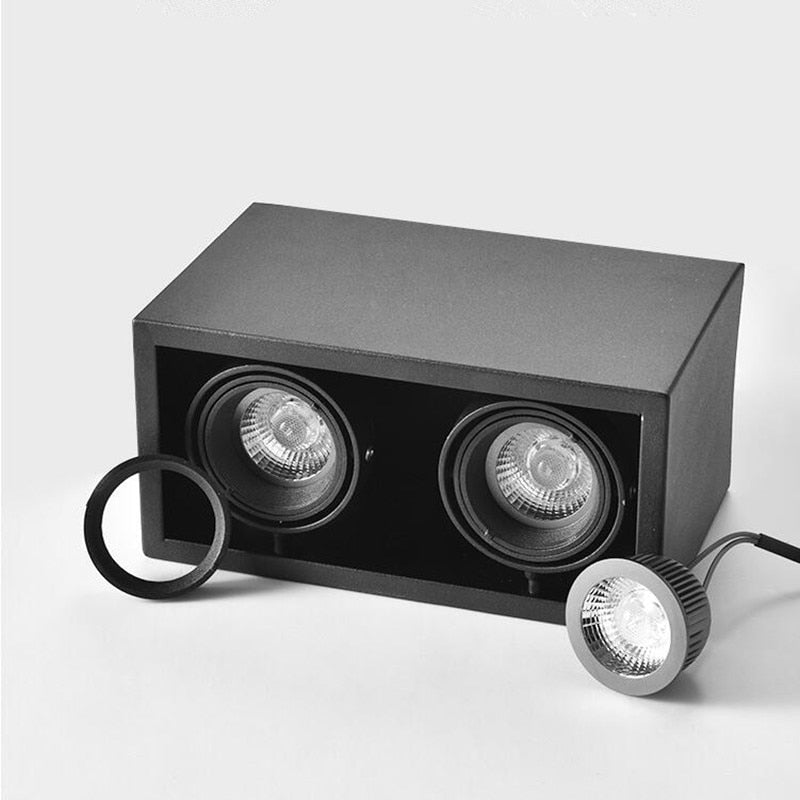 Square Dimmable GU10 COB LED Downlights 10W 20W LED Ceiling Spot lights AC85~265V LED Ceiling Lamps Indoor Lighting