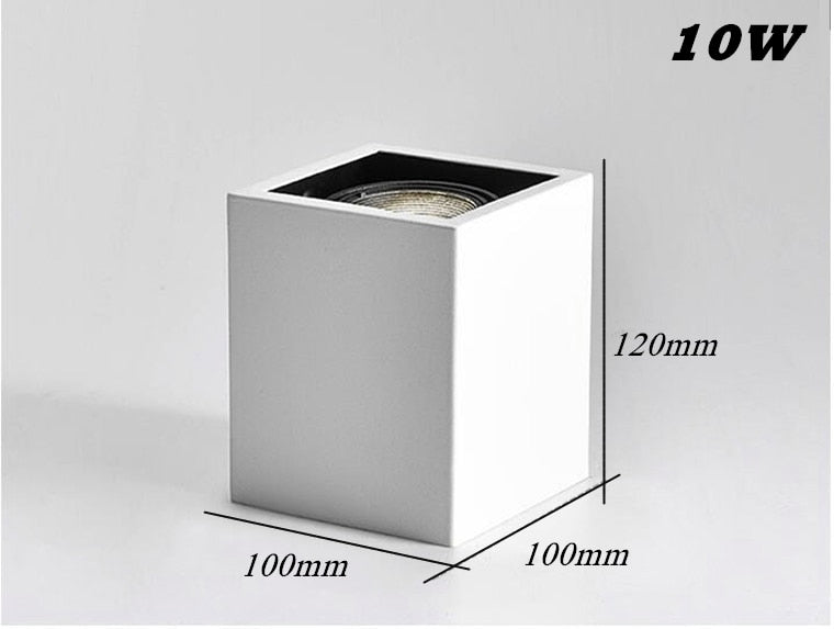 Square Dimmable GU10 COB LED Downlights 10W 20W LED Ceiling Spot lights AC85~265V LED Ceiling Lamps Indoor Lighting