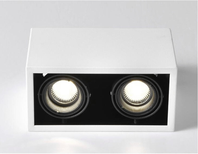 Square Dimmable GU10 COB LED Downlights 10W 20W LED Ceiling Spot lights AC85~265V LED Ceiling Lamps Indoor Lighting