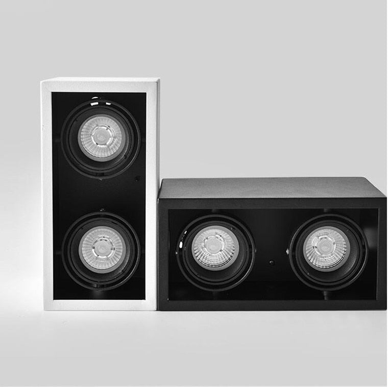 Square Dimmable GU10 COB LED Downlights 10W 20W LED Ceiling Spot lights AC85~265V LED Ceiling Lamps Indoor Lighting