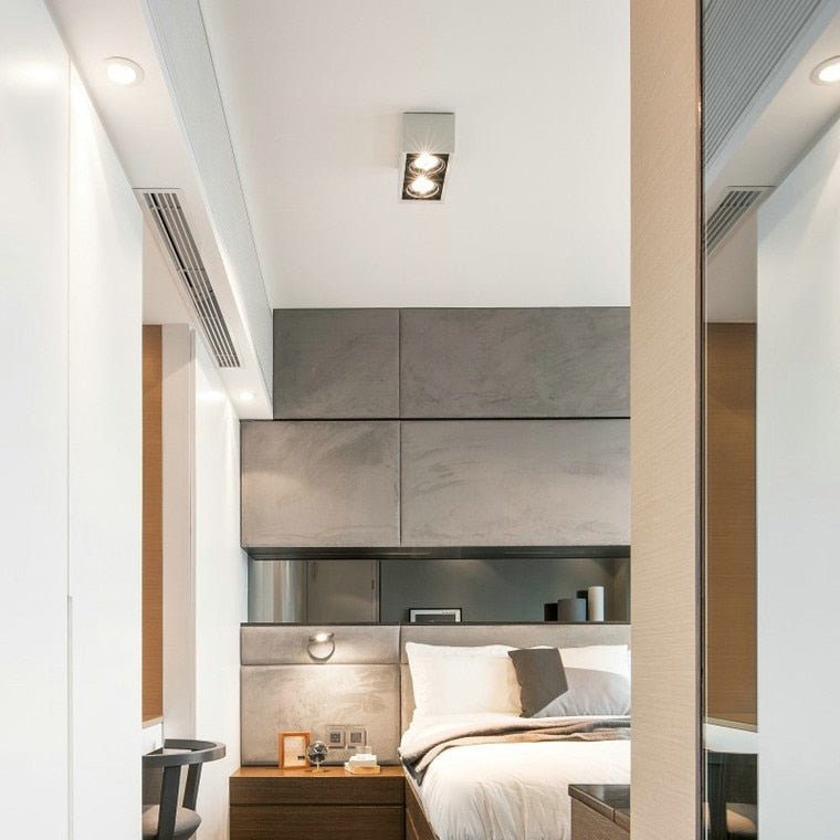 Square Dimmable GU10 COB LED Downlights 10W 20W LED Ceiling Spot lights AC85~265V LED Ceiling Lamps Indoor Lighting