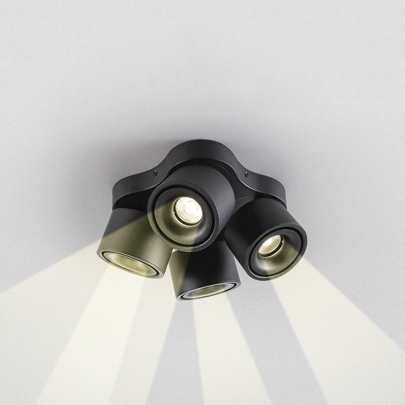 Dimmable Folding Rotating LED Downlights 28W 40W 48W 60W COB LED Ceiling Spot Lights AC85-265V LED Wall Lamps Indoor Lighting