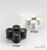 Dimmable Folding Rotating LED Downlights 28W 40W 48W 60W COB LED Ceiling Spot Lights AC85-265V LED Wall Lamps Indoor Lighting