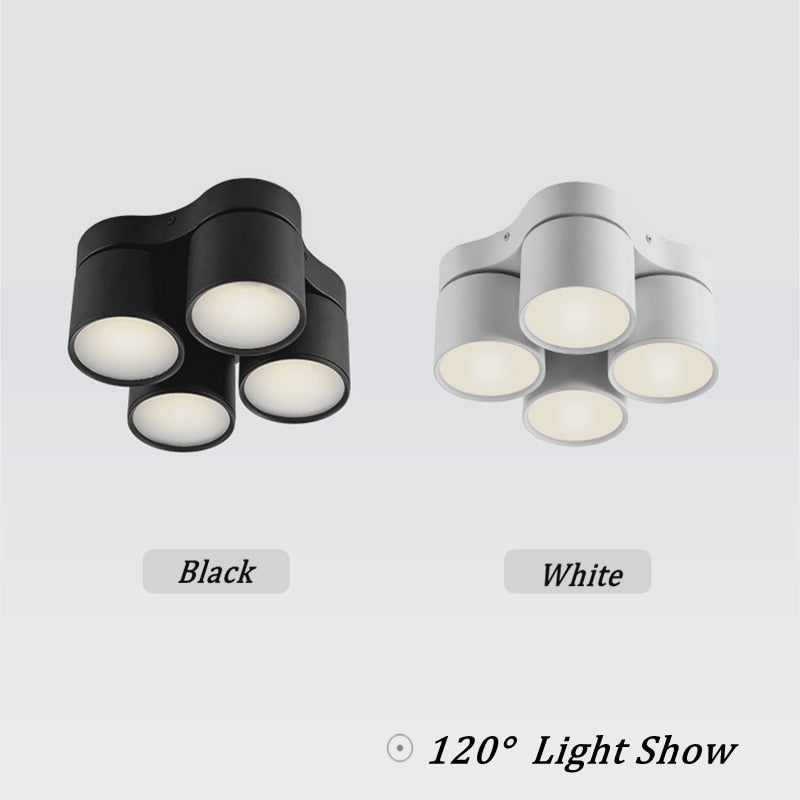 Dimmable Folding Rotating LED Downlights 28W 40W 48W 60W COB LED Ceiling Spot Lights AC85-265V LED Wall Lamps Indoor Lighting