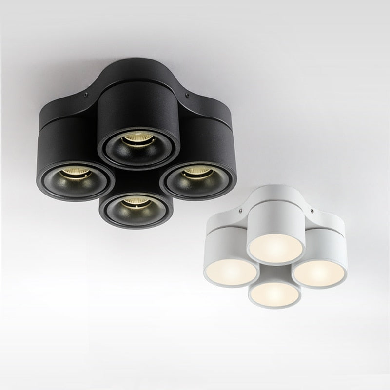 Dimmable Folding Rotating LED Downlights 28W 40W 48W 60W COB LED Ceiling Spot Lights AC85-265V LED Wall Lamps Indoor Lighting