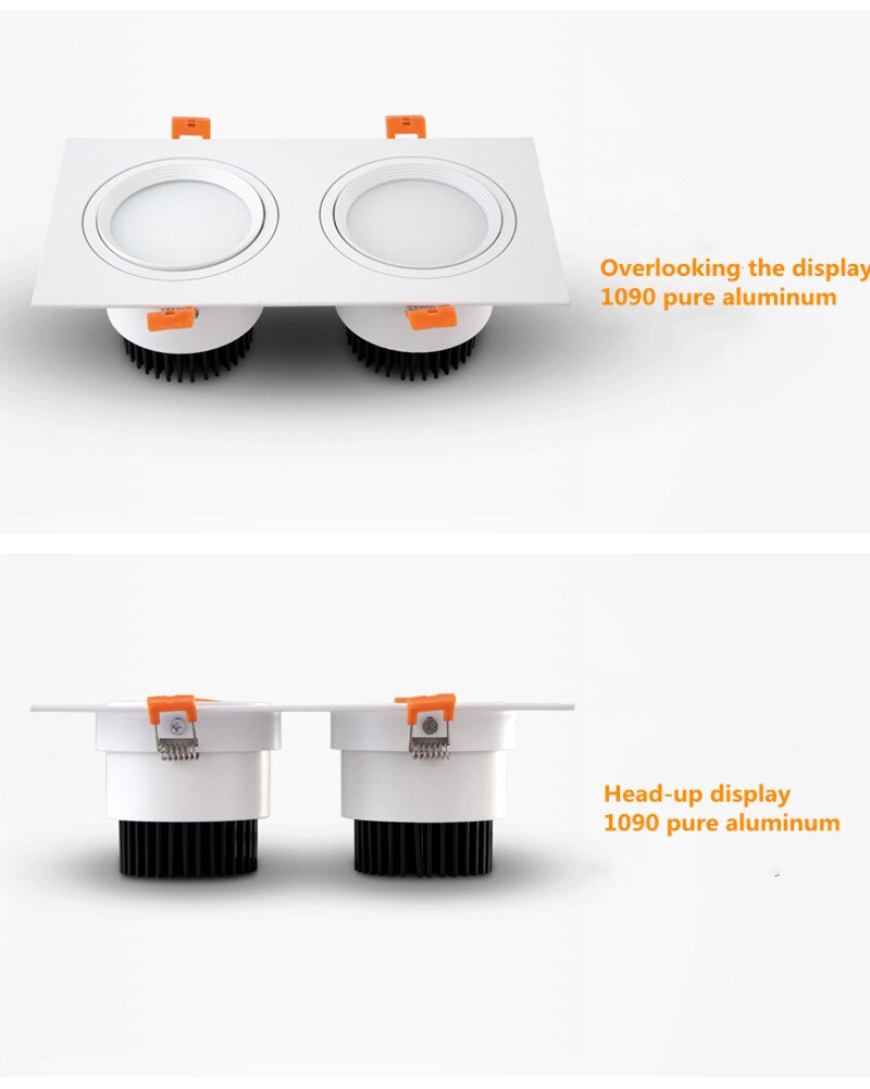 Square Dimmable Recessed COB LED Downlights 7W 9W 12W LED Ceiling Spot Lights AC85-265V LED Ceiling Lamps Indoor Lighting