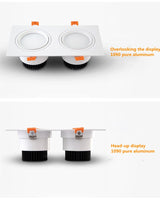 Square Dimmable Recessed COB LED Downlights 7W 9W 12W LED Ceiling Spot Lights AC85-265V LED Ceiling Lamps Indoor Lighting