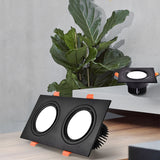 Square Dimmable Recessed COB LED Downlights 7W 9W 12W LED Ceiling Spot Lights AC85-265V LED Ceiling Lamps Indoor Lighting