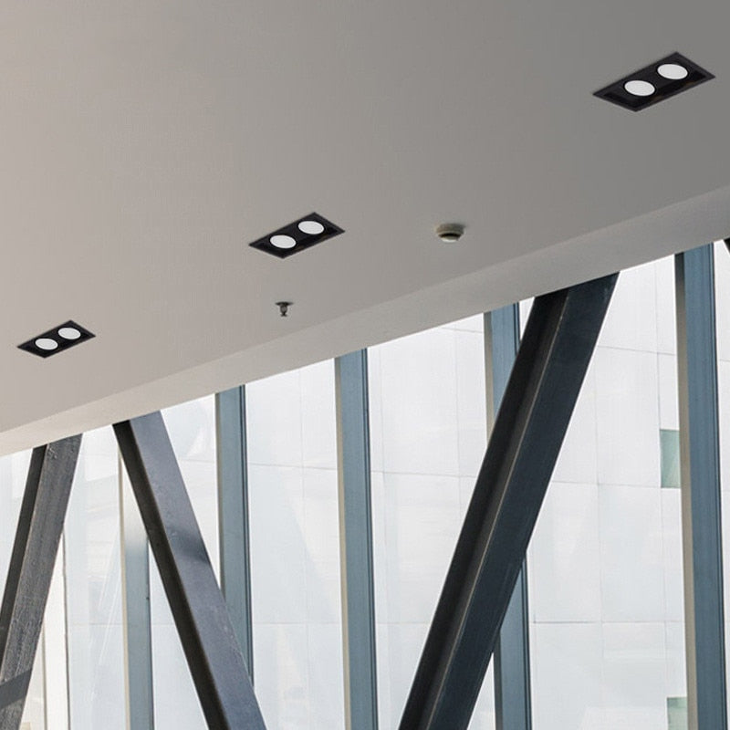 Square Dimmable Recessed COB LED Downlights 7W 9W 12W LED Ceiling Spot Lights AC85-265V LED Ceiling Lamps Indoor Lighting