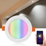 Tuya Zigbee 3.0 Smart Downlight 4 Inch RGBCW 10W Led Recessed Ceiling Light Voice Control Work With Alexa Google Home Smart Life