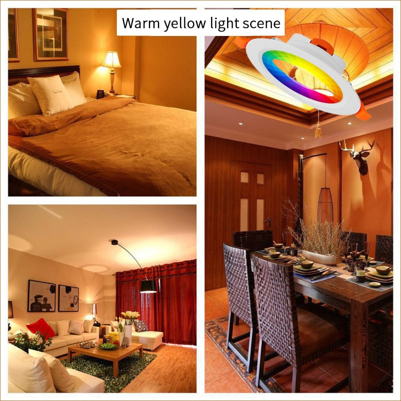 Tuya Zigbee 3.0 Smart Downlight 4 Inch RGBCW 10W Led Recessed Ceiling Light Voice Control Work With Alexa Google Home Smart Life