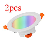 Tuya Zigbee 3.0 Smart Downlight 4 Inch RGBCW 10W Led Recessed Ceiling Light Voice Control Work With Alexa Google Home Smart Life