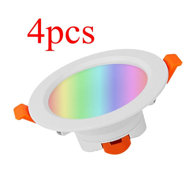 Tuya Zigbee 3.0 Smart Downlight 4 Inch RGBCW 10W Led Recessed Ceiling Light Voice Control Work With Alexa Google Home Smart Life