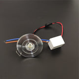 led mini down light 3W 1W dimmable spot light recessed lights ac85-265v ceiling light Aluminum  52mm