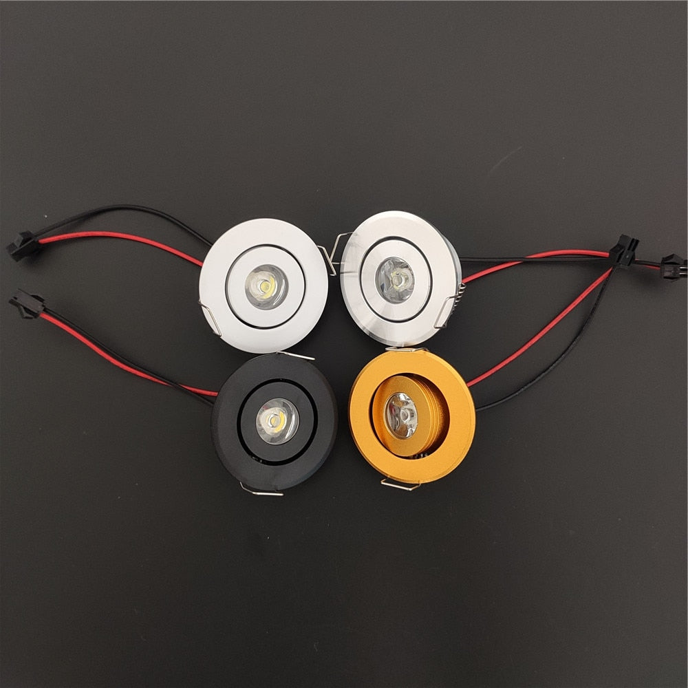 led mini down light 3W 1W dimmable spot light recessed lights ac85-265v ceiling light Aluminum  52mm