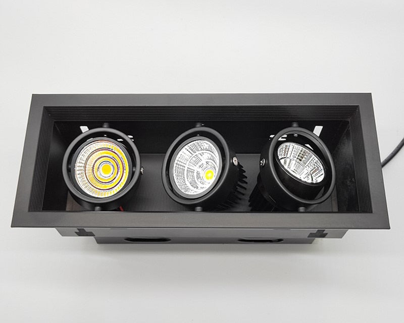 Dimmable COB Led Downlight Light Ceiling Spot Light 10W 20W 30W AC85-265V White/Black Ceiling Recessed Lights Indoor Lighting