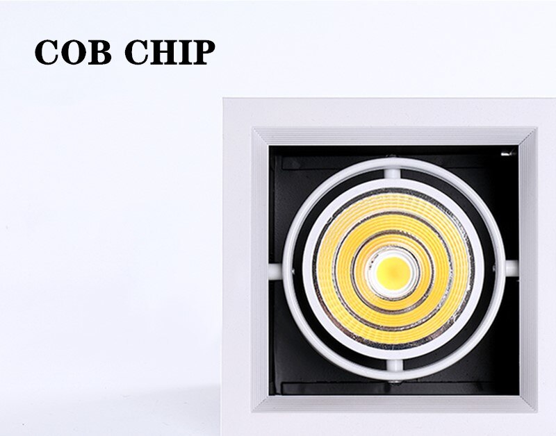 Dimmable COB Led Downlight Light Ceiling Spot Light 10W 20W 30W AC85-265V White/Black Ceiling Recessed Lights Indoor Lighting