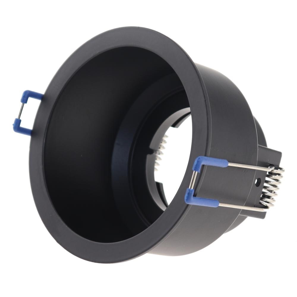 led Black Ceiling Lamp Holder Bases Halogen Light Bracket Cup Aluminum LED Downlight GU10 MR16 spot light Bulb Lamp Holders