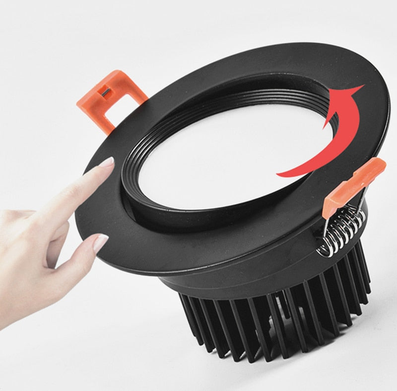 Dimmable Recessed Anti Glare LED Downlights 5W 7W 9W 12W COB LED Ceiling Spot Lights AC85-265V LED Ceiling Lamps Indoor Lighting