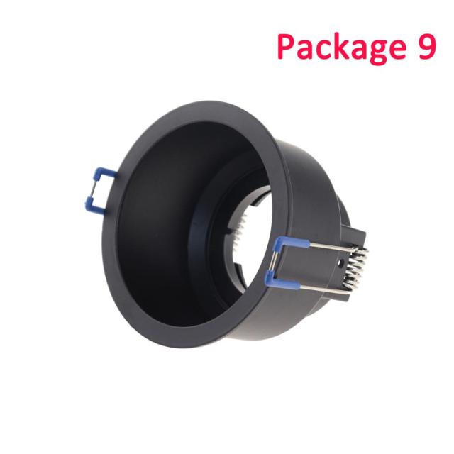 led Black Ceiling Lamp Holder Bases Halogen Light Bracket Cup Aluminum LED Downlight GU10 MR16 spot light Bulb Lamp Holders