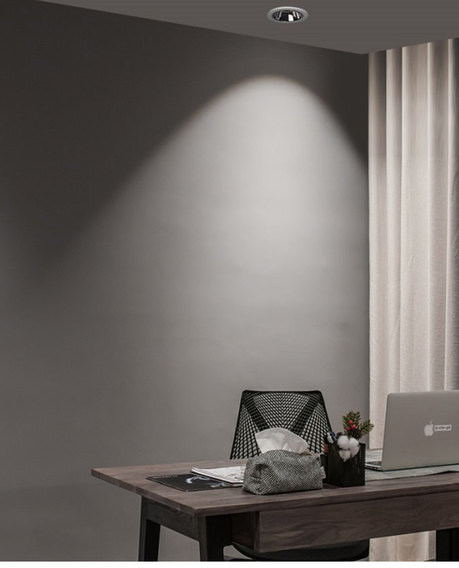 Recessed In Downlight Anti-glare Led Ceiling Lamp Aluminum Spot Led Light 7W 10W Dimmable For Hotel Living Room Bedroom Corridor