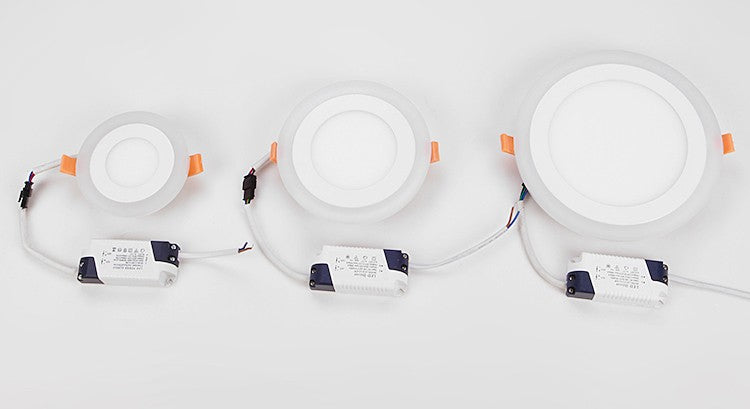 New Design LED Panel Downlight 6W 9W 16W 3 Model LED Panel Light AC85-265V Recessed Ceiling Lamp Aluminum Acrylic Painel Lights