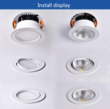 Dimmable Led downlight light Ceiling Spot Light cob 7w 9w 12w 15w  ac85-240V ceiling recessed Lights Indoor Lighting