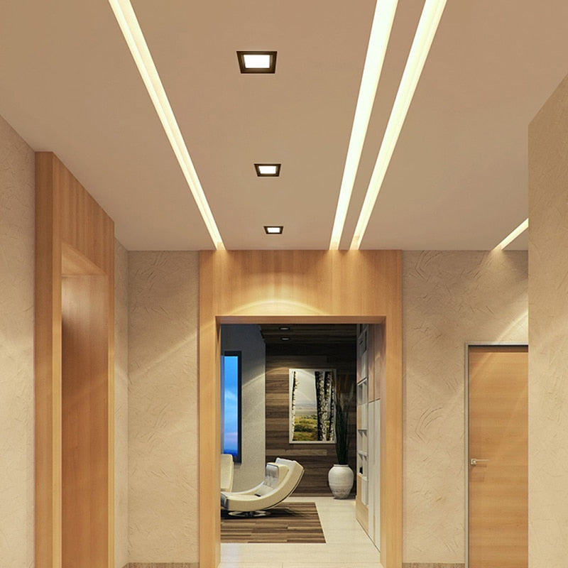 Led Panel Dimmable Recessed led downlight 12W 24w Square LED Spot light led ceiling lamp AC110V 220V