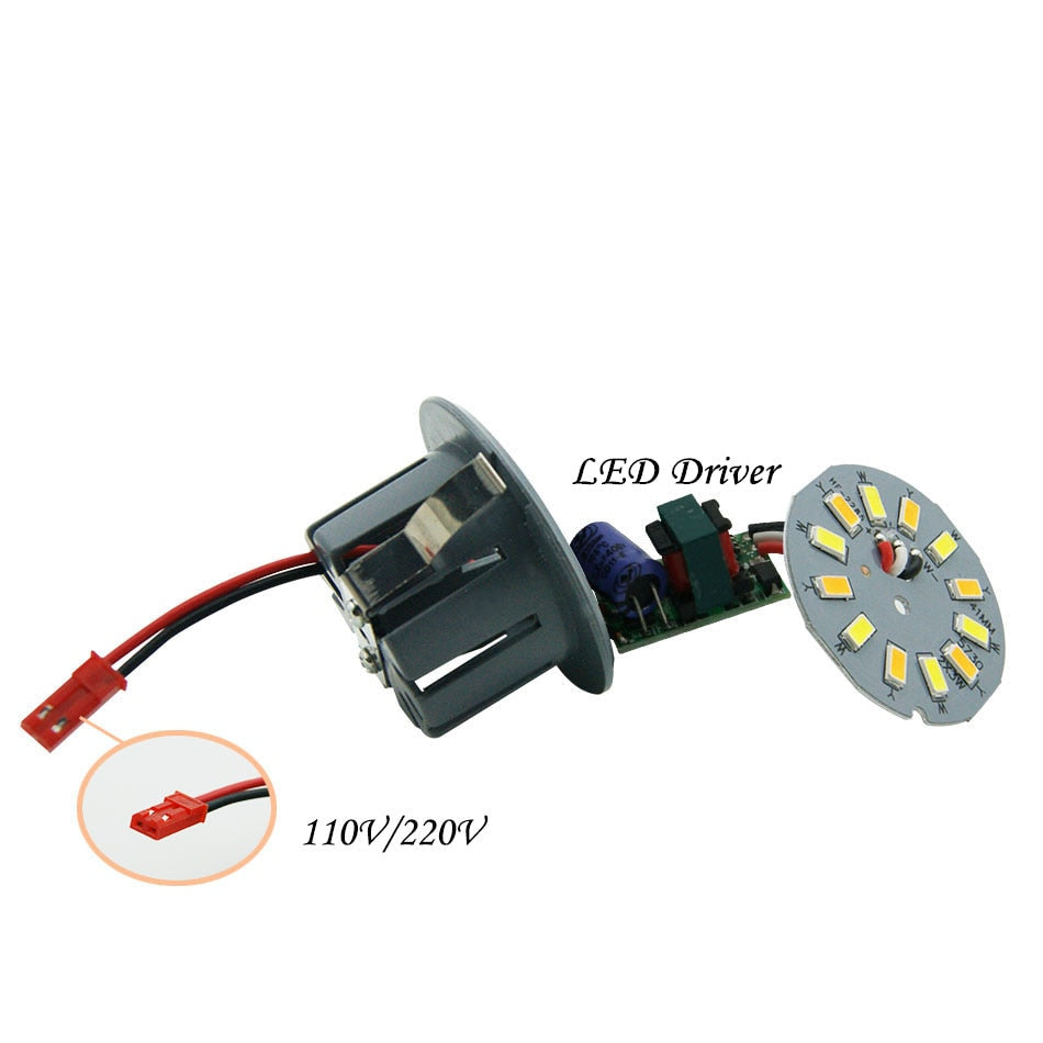 Direct plug-in LED Downlight Integrated Light Cup 3W 5W 6W LED 220V 110V SpotLight Round Ceiling Recessed Umbrella LED Corn Bulb