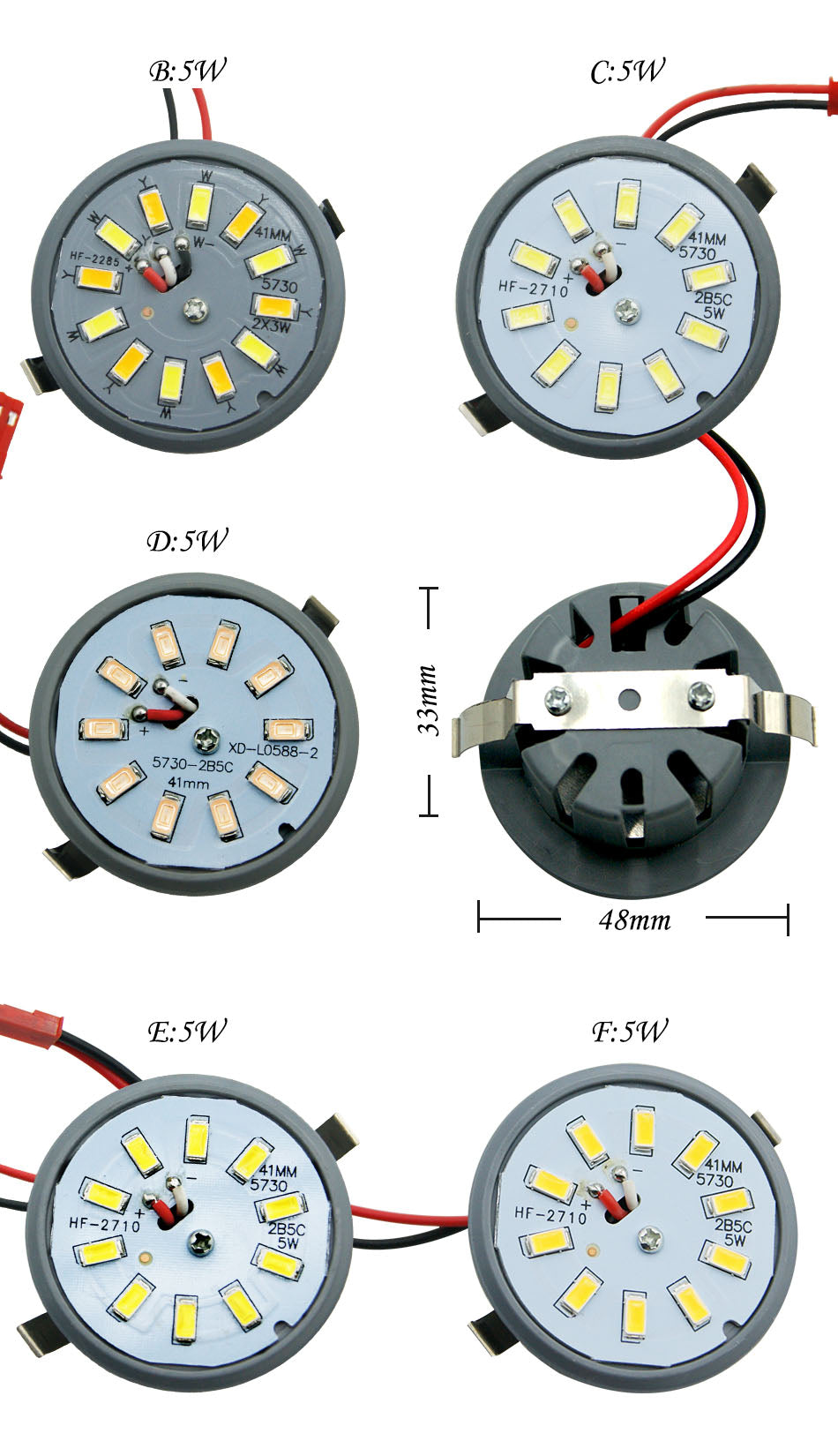 Direct plug-in LED Downlight Integrated Light Cup 3W 5W 6W LED 220V 110V SpotLight Round Ceiling Recessed Umbrella LED Corn Bulb