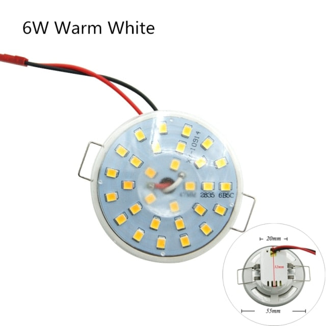 Direct plug-in LED Downlight Integrated Light Cup 3W 5W 6W LED 220V 110V SpotLight Round Ceiling Recessed Umbrella LED Corn Bulb