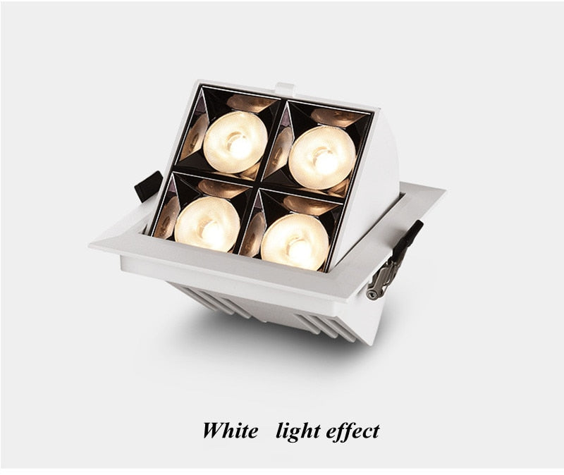 Dimmable Recessed Led Downlight 240v Spotlights Square Cob Ceiling Downlight Led Living Room Ceiling Light Spot TV Background