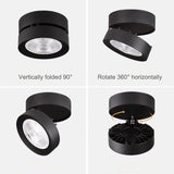 New LED surface mounted downlight, COB spotlight ceiling light 5W 7W 10W 15W foldable 360-degree rotating background wall lighting