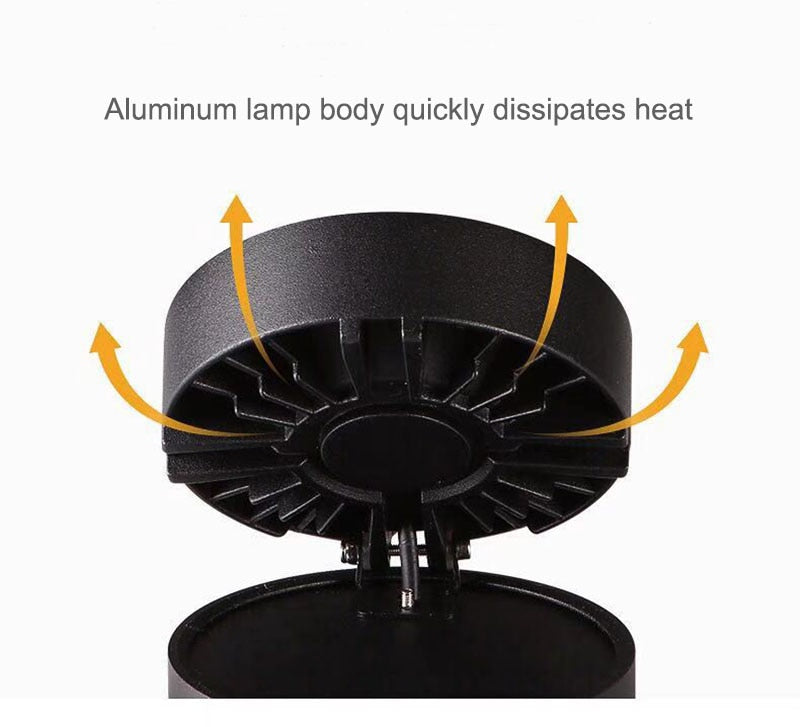 New LED surface mounted downlight, COB spotlight ceiling light 5W 7W 10W 15W foldable 360-degree rotating background wall lighting