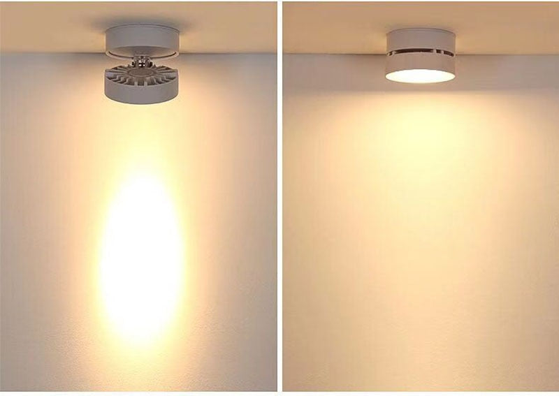 New LED surface mounted downlight, COB spotlight ceiling light 5W 7W 10W 15W foldable 360-degree rotating background wall lighting