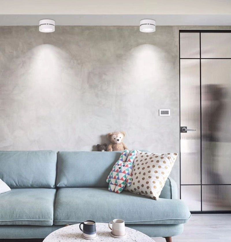 New LED surface mounted downlight, COB spotlight ceiling light 5W 7W 10W 15W foldable 360-degree rotating background wall lighting