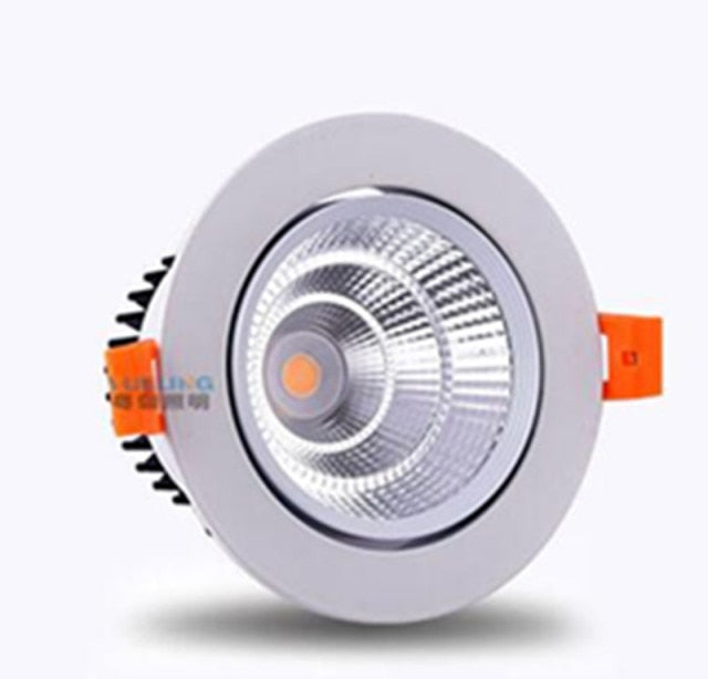 Dimmable LED COB Spotlight Ceiling lamp AC85-265V 3W 5W 7W 9W 12W 15W Aluminum recessed downlights round Led Spot Light