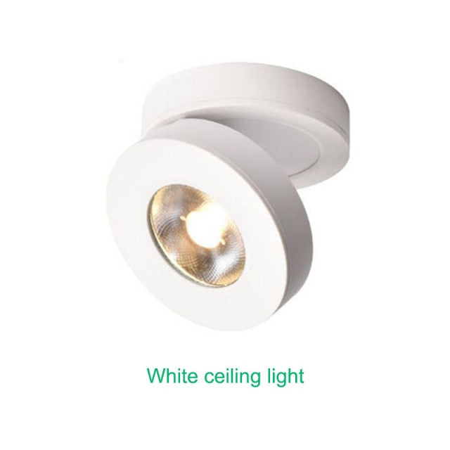LED ceiling spotlight, track light 3W 5W 7W 10W ultra-thin surface mounted downlight, foldable 360-degree rotating background wall