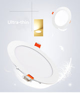 Ultra-thin LED Panel Lamp Recessed Square/Round Ceiling Downlight 6W 8W 15W 20W Living Room Bathroom Indoor Spot Lights  AC220V