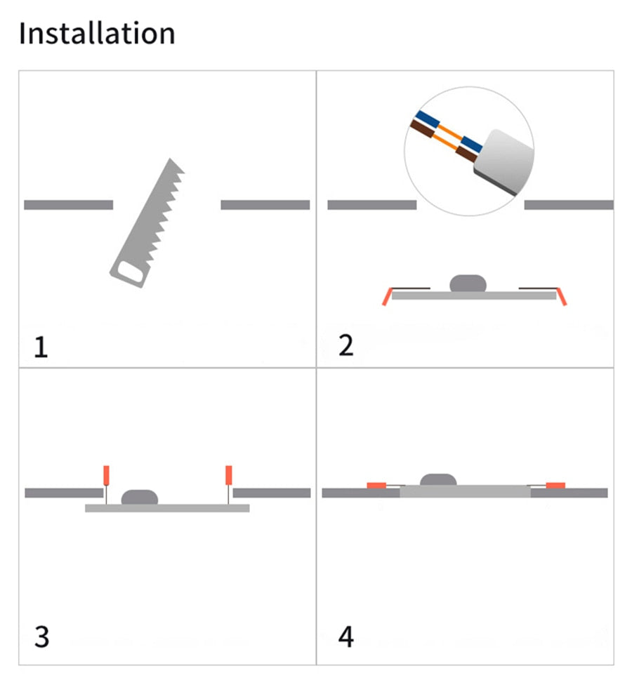 Ultra-thin LED Panel Lamp Recessed Square/Round Ceiling Downlight 6W 8W 15W 20W Living Room Bathroom Indoor Spot Lights  AC220V