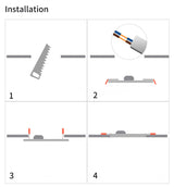 Ultra-thin LED Panel Lamp Recessed Square/Round Ceiling Downlight 6W 8W 15W 20W Living Room Bathroom Indoor Spot Lights  AC220V