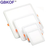 LED panel lights Square Round 6W 8W 15W 20W 220V AC85-265V recessed led ceiling light Spot Down Light Aluminum Panel