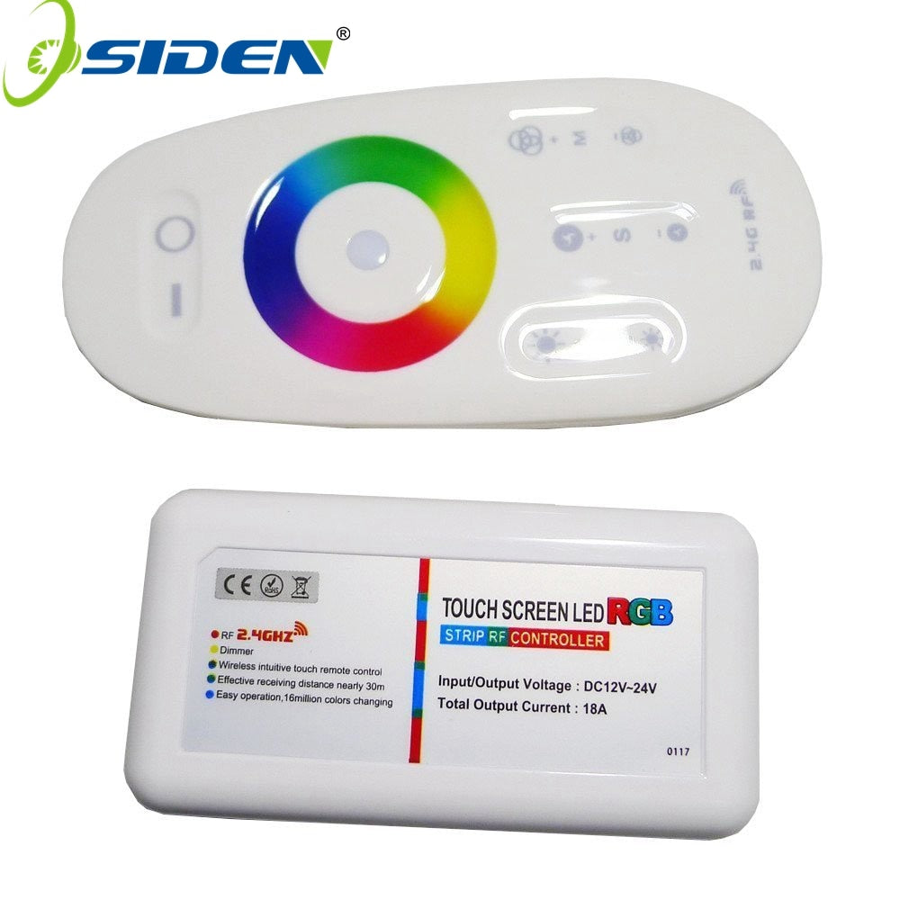 OSIDE RGB RGBW controller Wall Mounted LED controller Touch pannel 12V 24V 18A Wireless 2.4G Remote LED RGB Strip /Bulb/Downlight