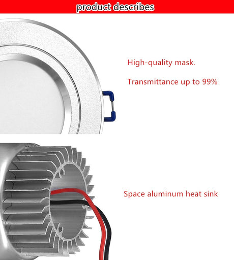 LED Ceiling downlight Epistar 1PCS 3W 5W 7W 9W 12W LED ceiling lamp Recessed Spot light AC220V 230V for home illumination