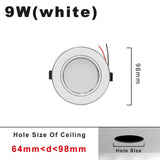 5W 9W 12W 15W 18W White/Warm white LED Spot Lighting Led Bulb For Bedroom Kitchen Diningroom LED Downlight Round Recessed